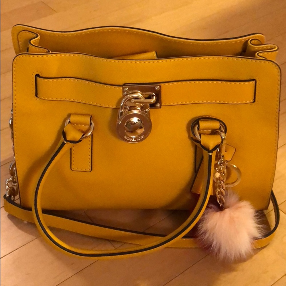 Michael Kors Hamilton Yellow Handbag